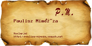 Paulisz Mimóza névjegykártya